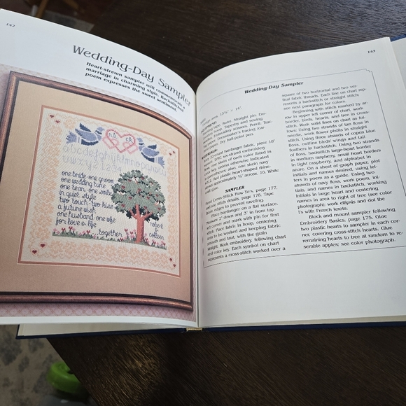 Cross-Stitch from a Country Garden Blue Hardcover Vintage Craft Book 1988 - Picture 8 of 8